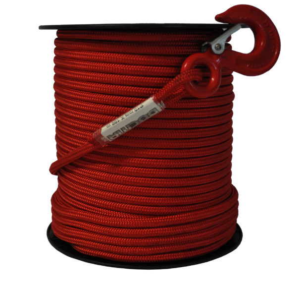Textilní lano pro naviják DOCMA, vysoko pevnostní 12 mm, Forest VF-310207, červené 2300 kg